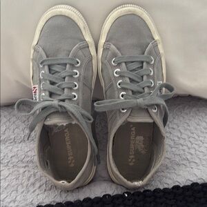 Superga  Gray Canvas Sneakers